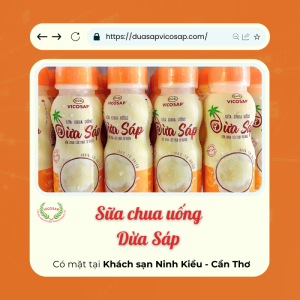 HOT SỮA CHUA UỐNG DỪA SÁP TẠI KHÁCH SẠN NINH KIỀU - CẦN THƠ