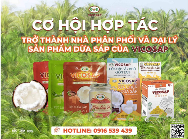 CẦN TÌM ĐẠI LÝ VÀ NHÀ PHÂN PHỐI SẢN PHẨM ĐẶC SẢN TỪ DỪA SÁP