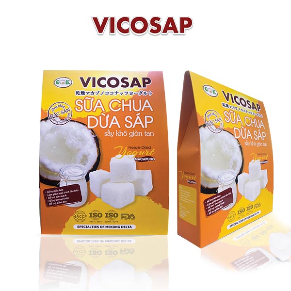 Sữa Chua Dừa Sáp Sấy Giòn Tan Vicosap 25g